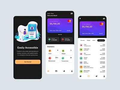 Finance service - Mobile app android app aplication app design bank bank app banking banking app design finance financial financial app fintech app mobile banking money app money transfer personal finance ui uiux ux wallet app