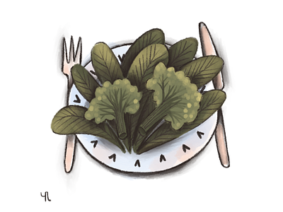 Greens food foodillustration green greens illustration illustrator pencil texture veggie