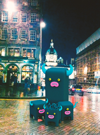 Edinburgh by night 3d character creatures design illustration illustrations monsters