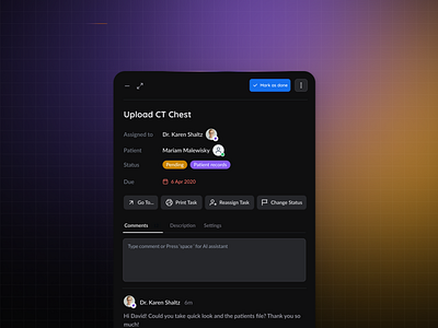 AI - Task Manager ai animation chat chat gpt clean cmd drop down filter illustration menu minimal saas search task task manager trello ui design ux ux design web