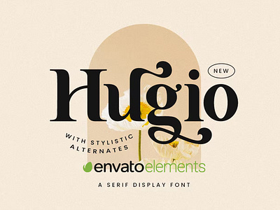 Hugio - Display Font branding calligraphy display font font fonts graphic design lettering logo serif serif font type typeface typography
