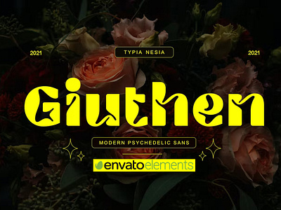 Giuthen - Modern Psychedelic Sans Serif Font branding calligraphy display font font font awesome font family fonts fonts collection free fonts hand lettering lettering logo sans serif sans serif font script serif serif font type typedesign typeface
