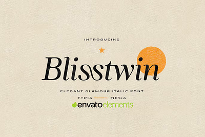 Blisstwin - Elegant Glamour Italic Serif Font calligraphy display display font dribbble font font family fonts ios landing page lettering logo sans serif sans serif font script serif serif font type typedesign typeface typography