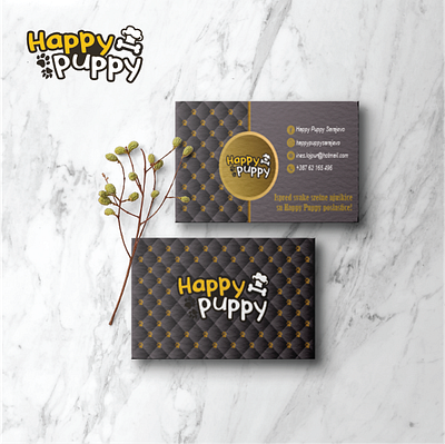 Happy Puppy - Business Card branding design graphic design