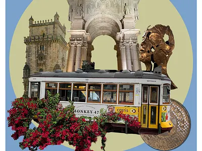 Lisbon Collage Poster collage design digital art digital collage graphic design lisbon photoshop portugal