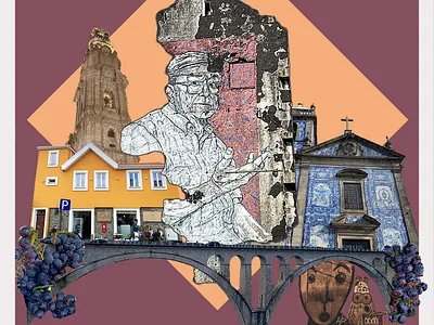 Porto Collage Poster collage digital art digital collage europe graphic design photoshop porto portugal
