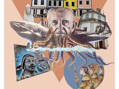 Aveiro Collage Poster aveiro collage design digital art digital collage graphic design photoshop portugal