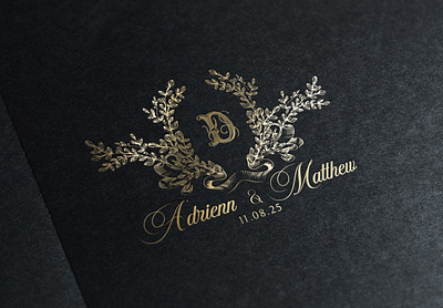 Elegant Wedding Monogram bespoke wedding logo custom monogram custom wedding logo design illustration logo luxury logo luxury wedding logo wedding logo wedding monogram