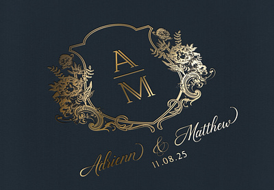 Modern Wedding Logo Template bespoke wedding logo custom monogram custom wedding logo design illustration logo luxury logo luxury wedding logo wedding logo wedding monogram