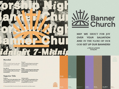 Banner 🌐 Church ⛳ brand guidelines branding christian church church design collage colors earth glory illustration logo logo design pacific northwest psalms seattle style guide texture vector washington