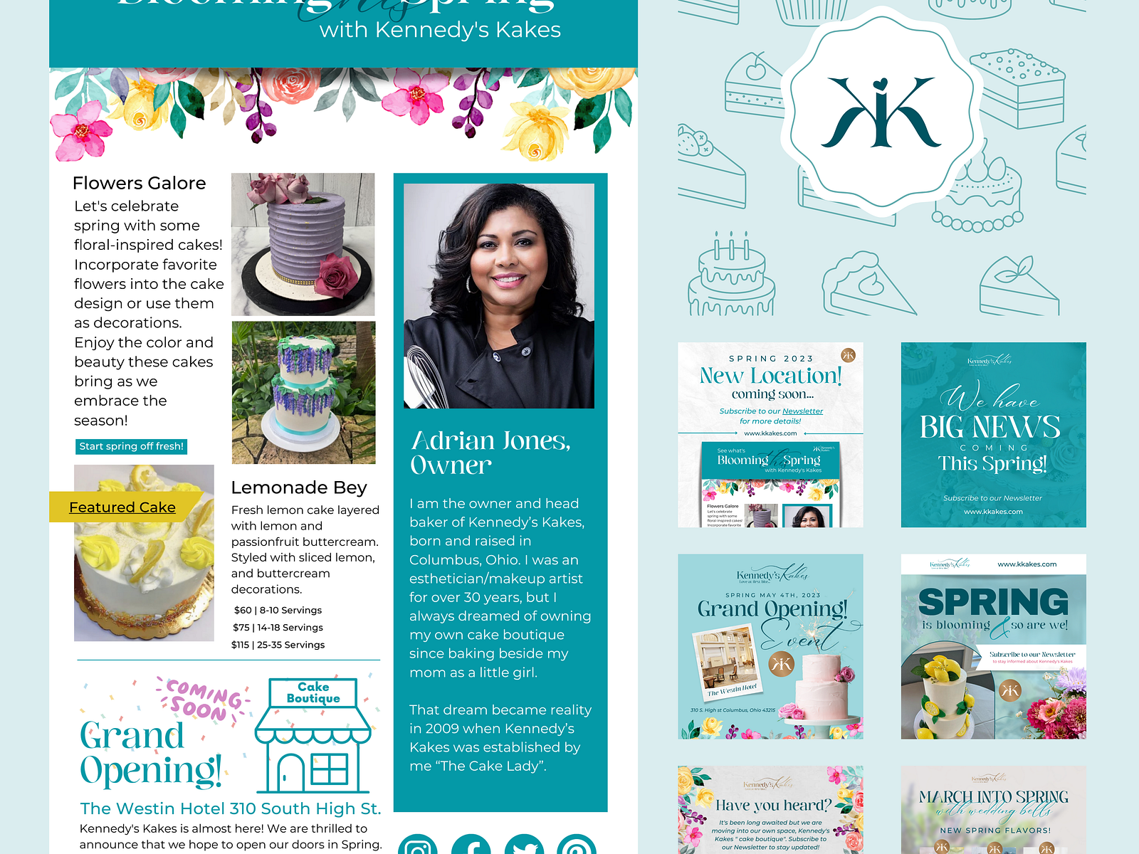 Custom Spring Bakery Newsletter & Content Posts by Tara on Dribbble