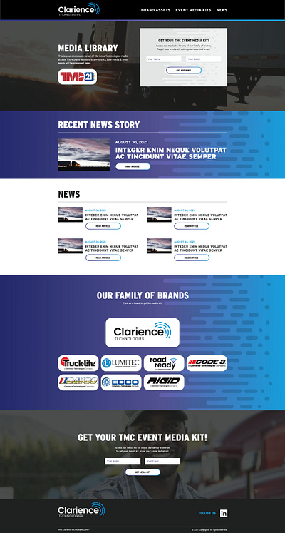 Clarience Technologies Media Website branding design minimal ui ux