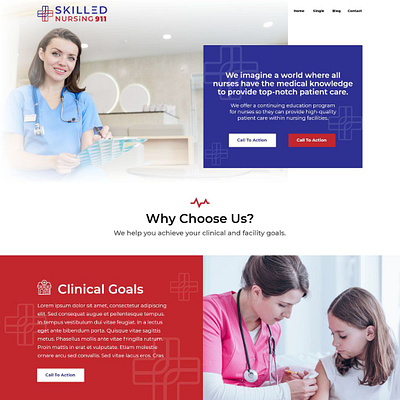 Skilled Nursing 911 Website Design design graphic design ui ux vector