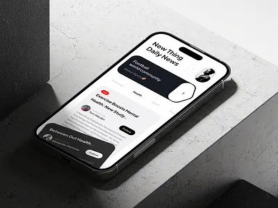 Newsletters App app best black clean ui concept desgin dark design hero iphone news top ui ux web white