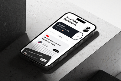 Newsletters App app best black clean ui concept desgin dark design hero iphone news top ui ux web white
