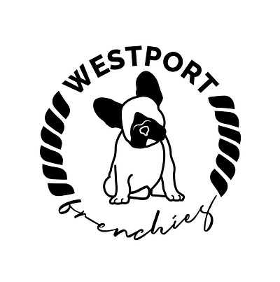 Westport Frenchies Logo branding graphic design illustration logo vector