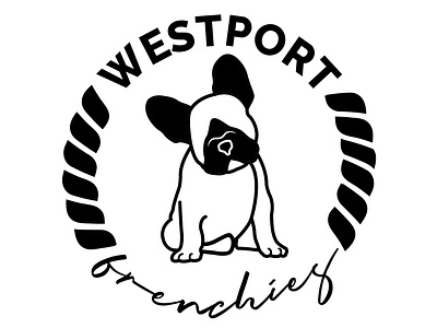 Westport Frenchies Logo branding graphic design illustration logo vector