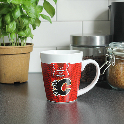 Calgary Flames Sweater Mug design graphic design illustration vector