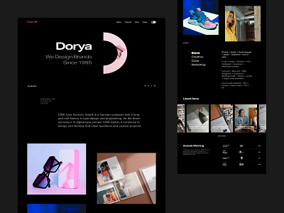 Dorya | Digital Agency and Portfolio WordPress Theme agency animations branding business creative dark mode modern wordpress