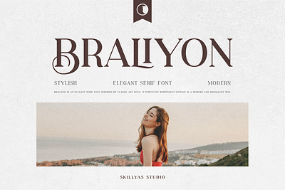 Braliyon an Elegant Font branding design font graphic design illustration logo typography