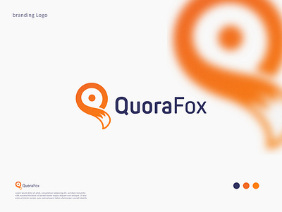 QuoraFox Logo Design app icon brand brand design brand identity brand logo brandidentity branding design fox logo graphic design letter logo location logo logo branding logo design logodesign minimal modern modern logo