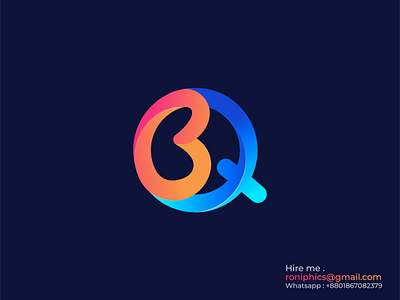 BQ letter logo design a b c d e f g h i j k l bq bq letter logo design bq logo design branding creative logo gradient logo graphic design icon logo logoinspiration m n o p q r s t u v w x y z modern logo symbol typography unique logo