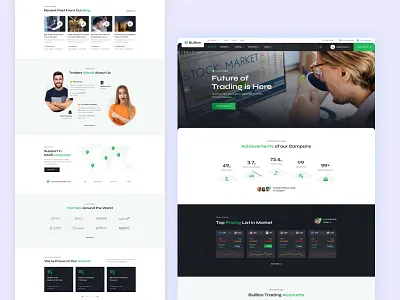 Bullion - Forex and Investment Web Design 3d accounting advisor animation branding broker brokerage crypto design finance fintech forex graphic design illustration investment logo market minimalist motion graphics ui