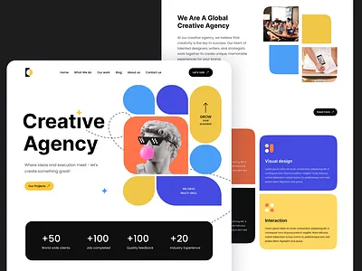 Creative agency website app branding design graphic design illustration logo typography ui ux vector