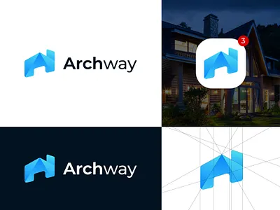 house real estate logo, creative, modern, minimalist, logo a letter apartment bulding colorfull creative flat home house icon logo mark memorable minimalist modern monogram proparty rakibcrt real estate real estateagency symboll