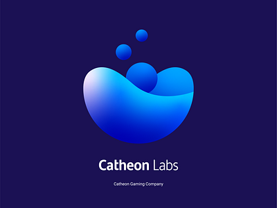 Catheon Labs logo blue branding catheon design fluid identity illustration lab logo mark symbol water web3