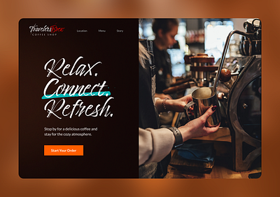 Traveler's Brew Coffee Shop branding ui ux web design