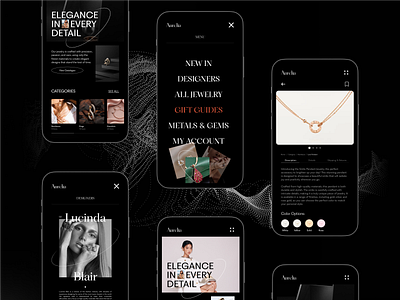 Aurelia Website Mobile Responsive app clean concept creative dark figma ios landing page minimal mobile mobile app mobile version nice responsive sidebar typography ui ux website