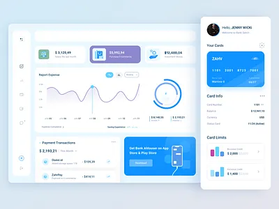 Financial dashboard app design banking app branding dashboard dashboard design digital banking e banking finance financial mobile app design ui ux ui ux design web design website