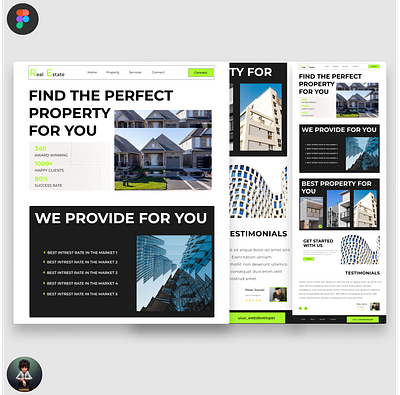 Real Estate Website UI frontenddeveloper graphic design ui ux web design