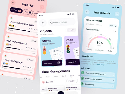 Project Management App UI by Ofspace UX/UI on Dribbble