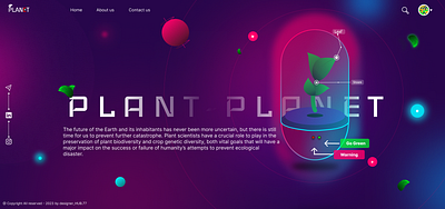 Plant - Planet UI Design 3d animation branding design graphic design illustration logo typography ui ui designer ux vector
