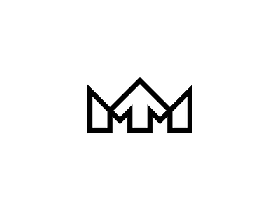 Creative Letter MM Monogram Logo Design Icon Template White and