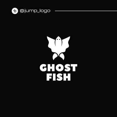 Fun Dual Meaning Logo black branding design dual fish fun ghost graphic design illustration logo meaning typography ui ux vector white
