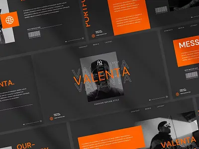 Valenta Presentation Template app branding design google slides illustration keynote powerpoint ppt presentation presentation design presentation template slides