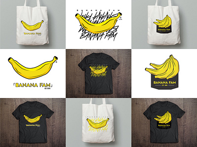 Banana Fam - 2016 branding design graphic design logo merchandise t shirt
