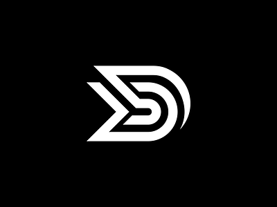 D letter logo lettermark monogram - typeface type Vector Image