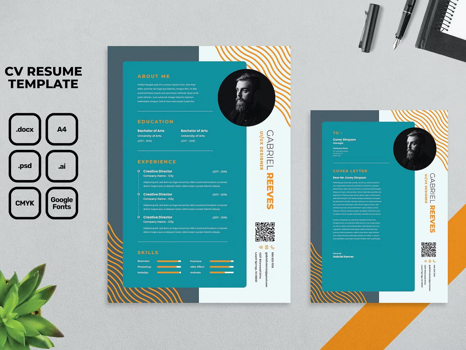 resume-cv-by-resume-templates-on-dribbble