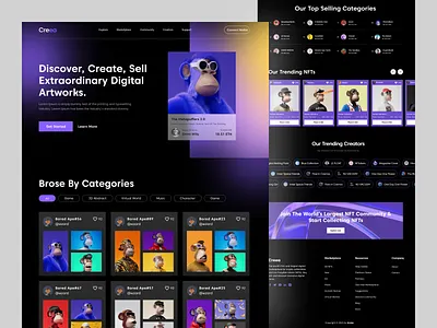 NFT Website design bitcoin blockchain crypto art crypto wallet cryptoart cryptocurrency dao dao platform metamask metaverse nft nft marketplace nftart rarible token web web 3.0 web design web3 y crypto