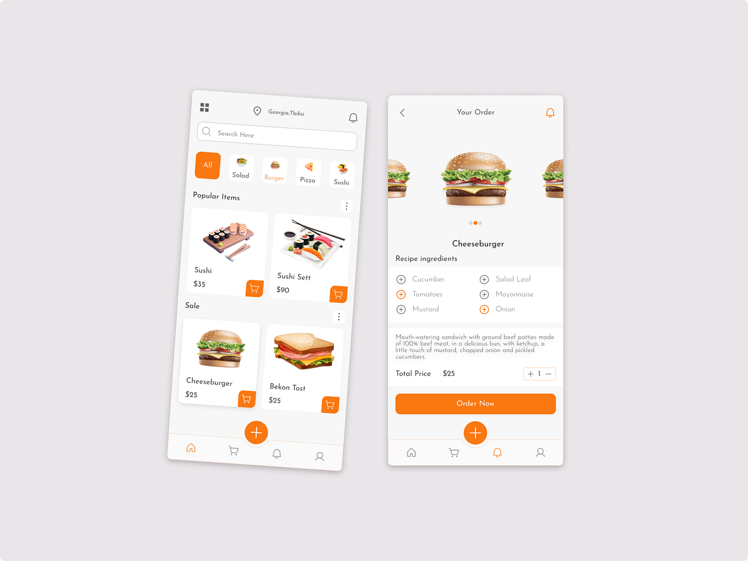 Food App by Elene Pirveli on Dribbble