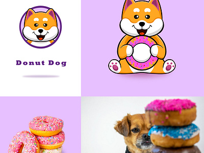 Donut Dog doge dogeatingdonut doglogo dogmascot donut donutdog donutlogo funnydog gogecoin logo mascot mascotlogo shiba