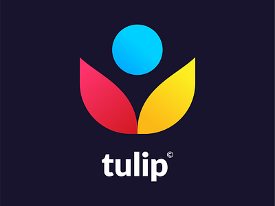 Tulip Logo branding flower fresh icon identity logo mark modern symbol tulip