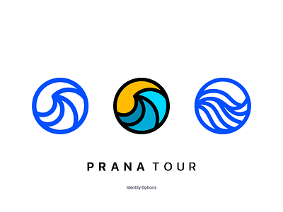 Prana Logo branding icon identity logo logotype mark ocean prana symbol tour travel water waves