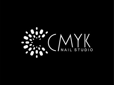 CMYK Logo beauty black branding feminin fresh identity logo mark pink pointer symbol woman yellow
