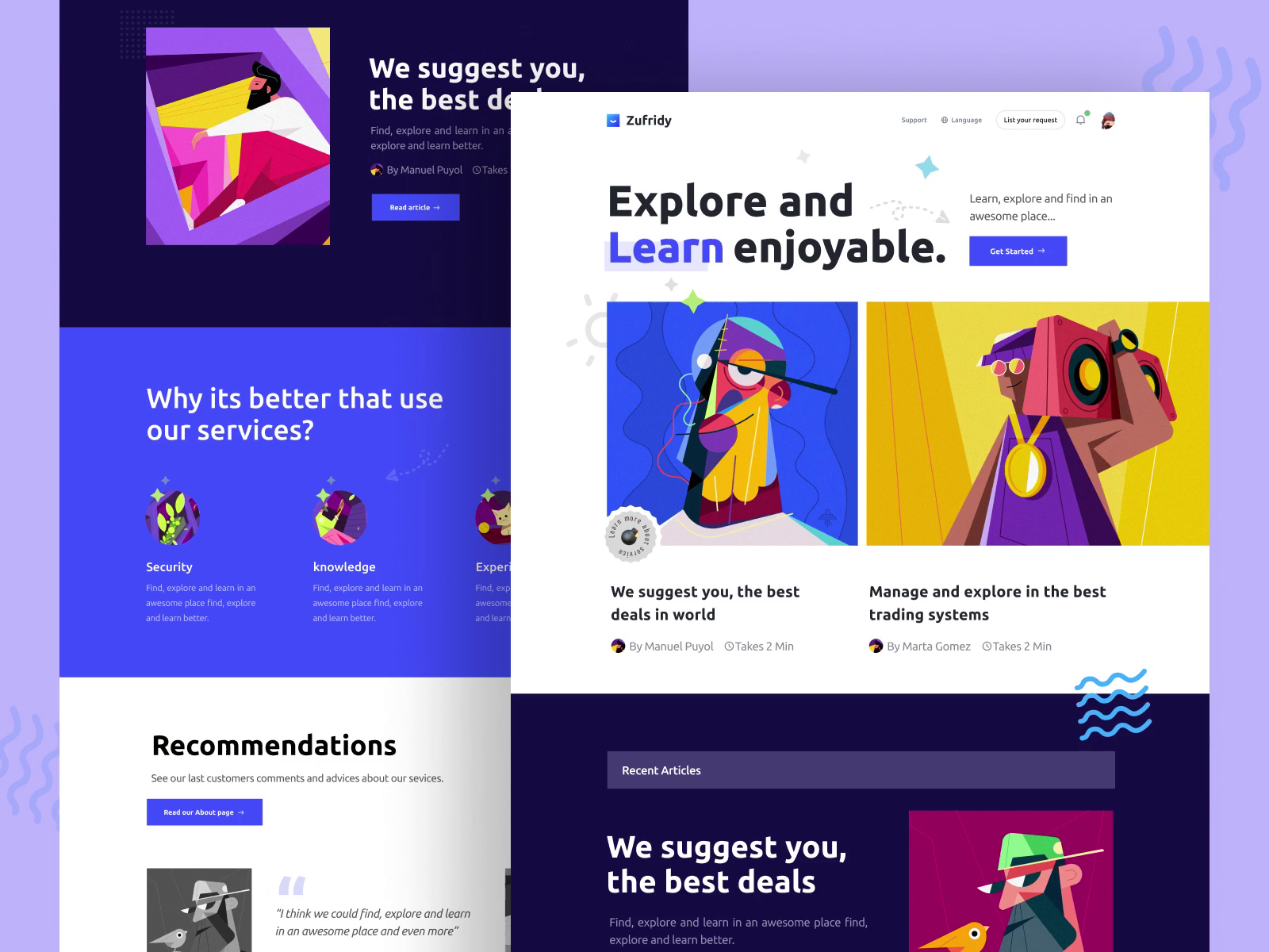 AI blog web design concept by Roohi Koohi on Dribbble