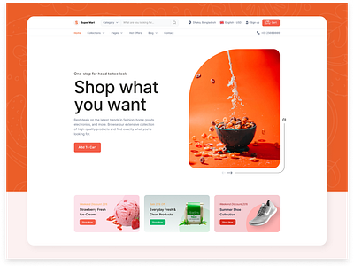 E-commerce Website creative e commerce ecommerce ecommerce website landing page minimal online store product shopify shopping supermarket supermart supershop ui uidesign ux uxdesign web website woocommerce